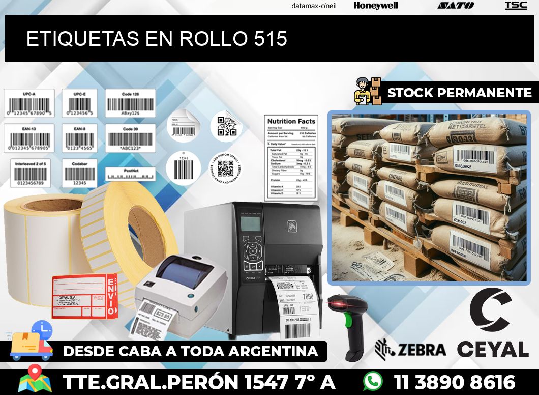 ETIQUETAS EN ROLLO 515