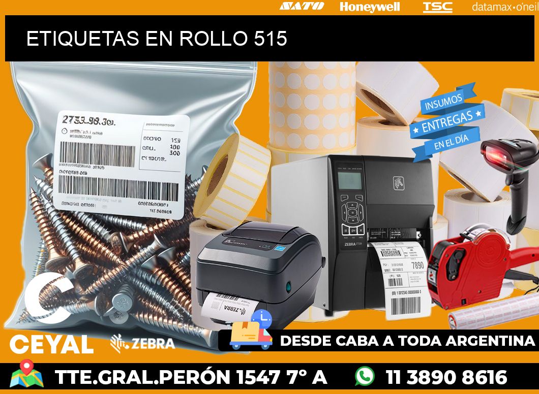 ETIQUETAS EN ROLLO 515