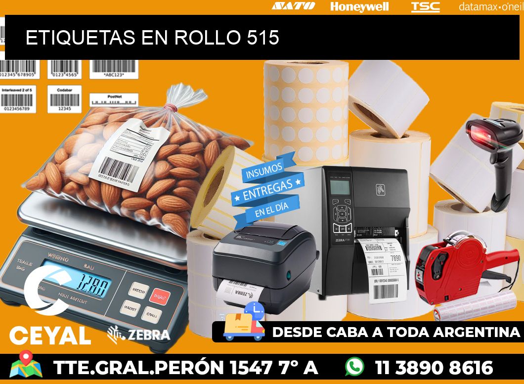 ETIQUETAS EN ROLLO 515