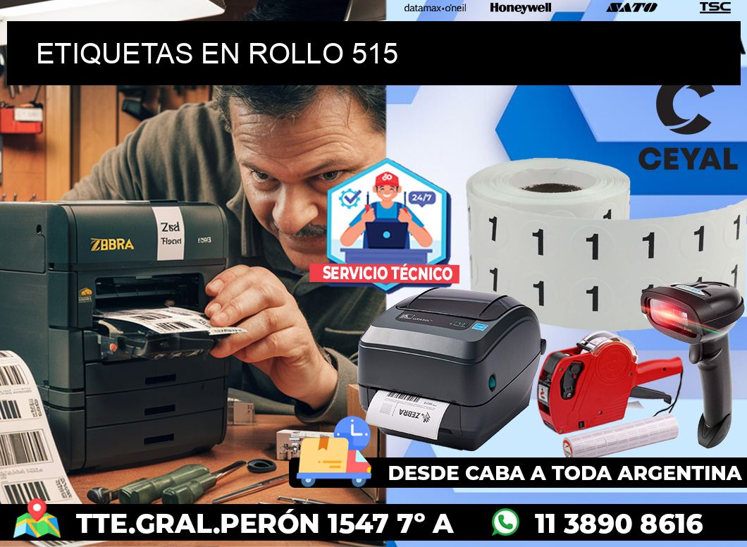 ETIQUETAS EN ROLLO 515