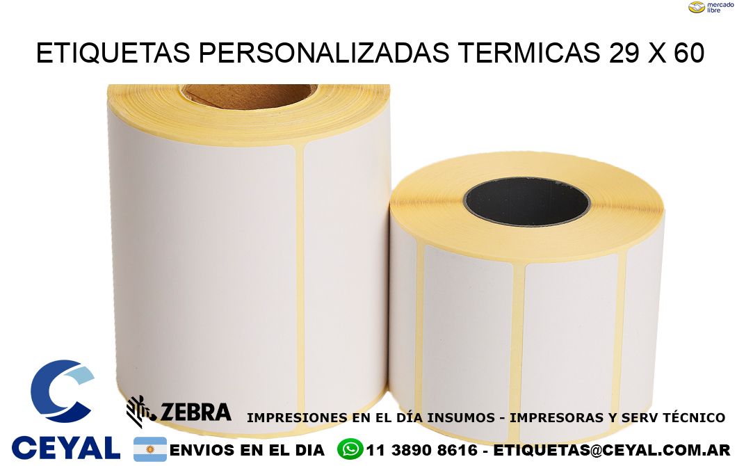 ETIQUETAS PERSONALIZADAS TERMICAS 29 x 60