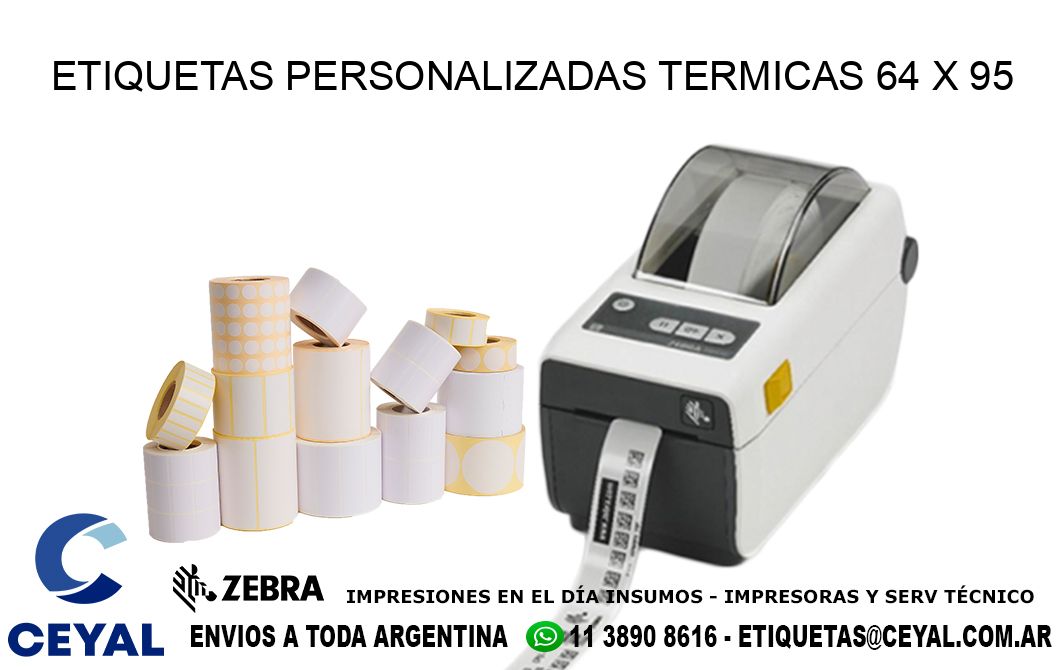 ETIQUETAS PERSONALIZADAS TERMICAS 64 x 95