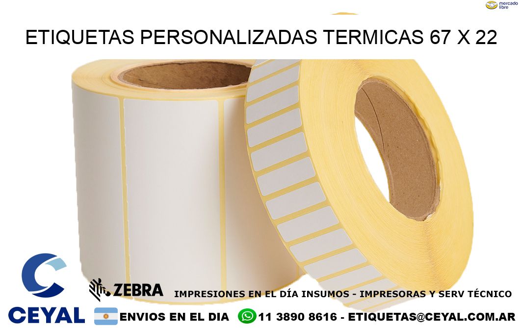 ETIQUETAS PERSONALIZADAS TERMICAS 67 x 22