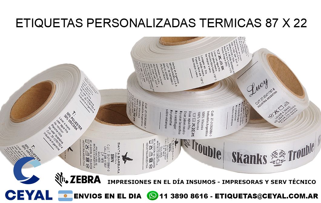ETIQUETAS PERSONALIZADAS TERMICAS 87 x 22