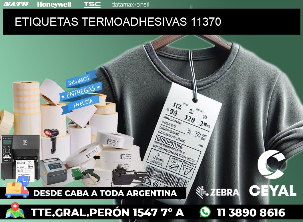 ETIQUETAS TERMOADHESIVAS 11370