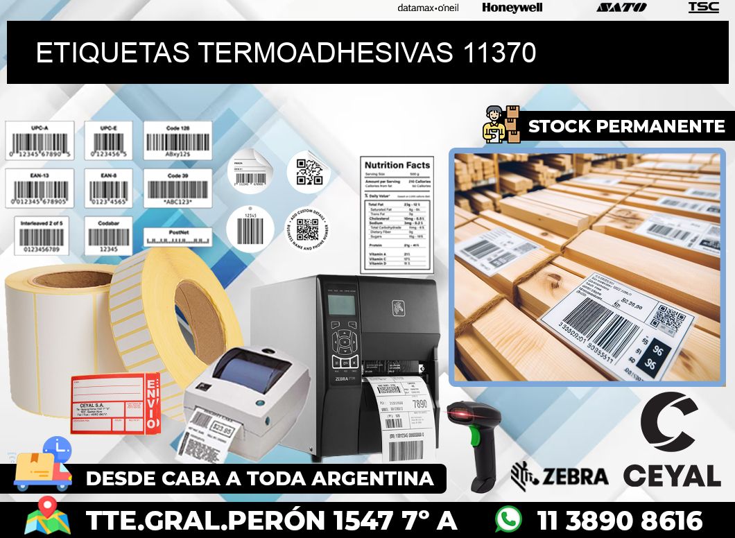 ETIQUETAS TERMOADHESIVAS 11370