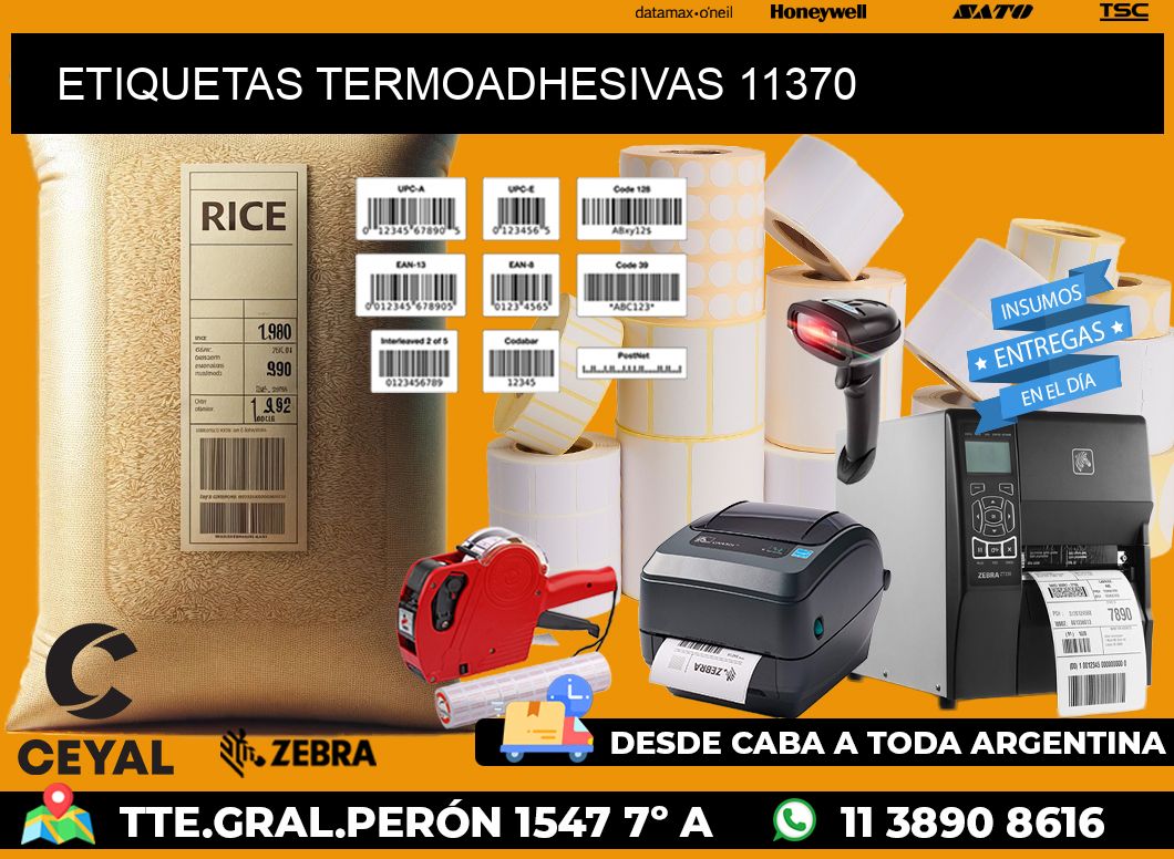 ETIQUETAS TERMOADHESIVAS 11370