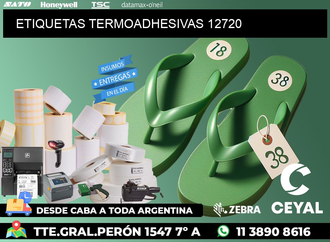 ETIQUETAS TERMOADHESIVAS 12720