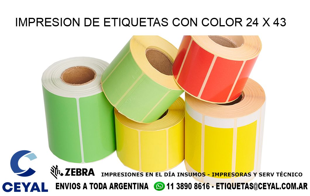 IMPRESION DE ETIQUETAS CON COLOR 24 x 43