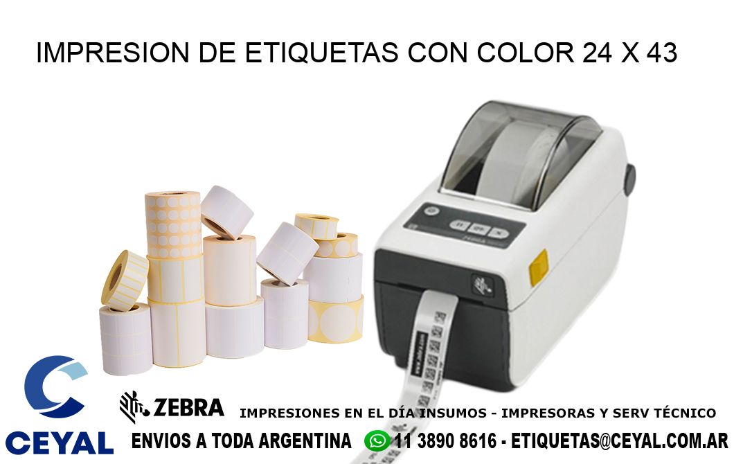 IMPRESION DE ETIQUETAS CON COLOR 24 x 43