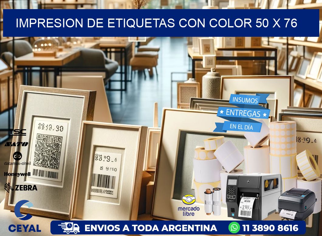 IMPRESION DE ETIQUETAS CON COLOR 50 x 76
