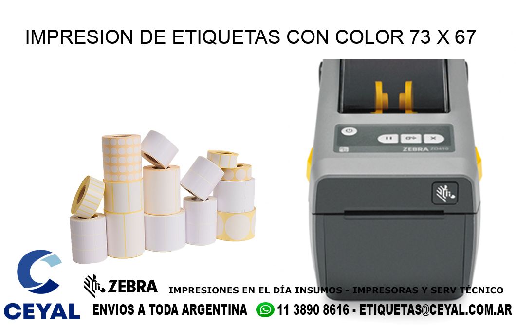 IMPRESION DE ETIQUETAS CON COLOR 73 x 67