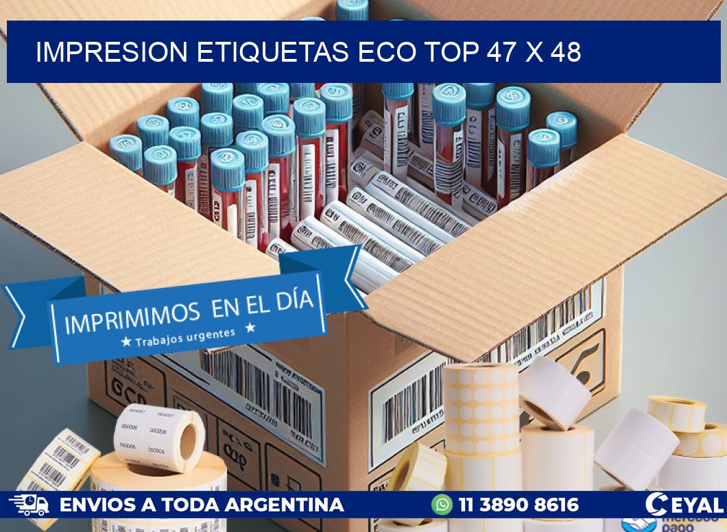 IMPRESION ETIQUETAS ECO TOP 47 x 48