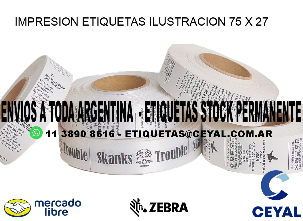 IMPRESION ETIQUETAS ILUSTRACION 75 x 27