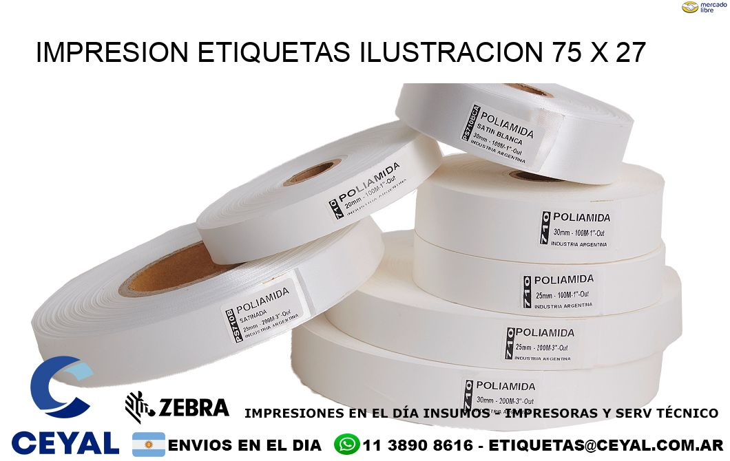 IMPRESION ETIQUETAS ILUSTRACION 75 x 27