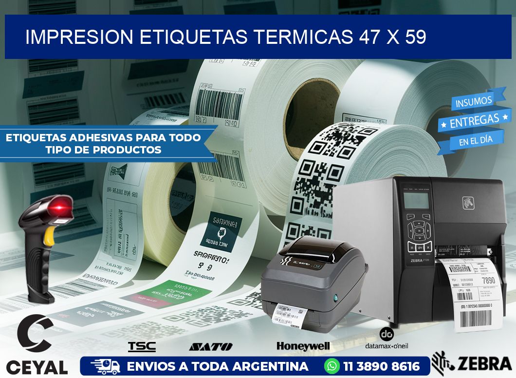 IMPRESION ETIQUETAS TERMICAS 47 x 59