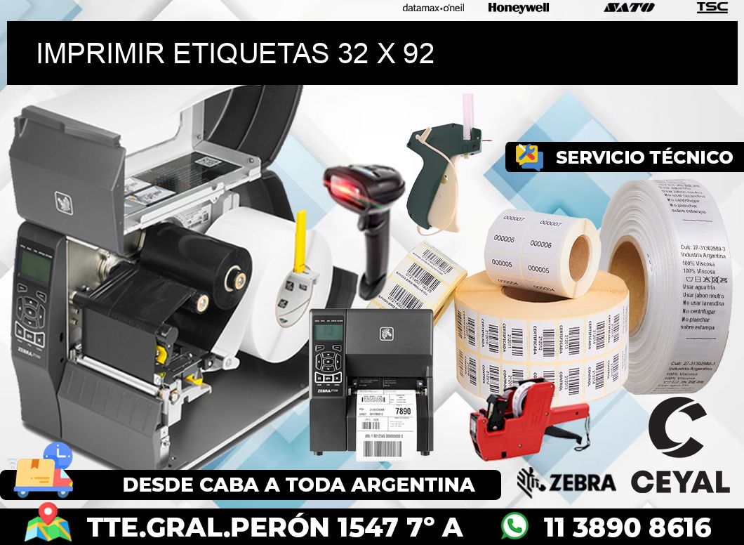 IMPRIMIR ETIQUETAS 32 x 92
