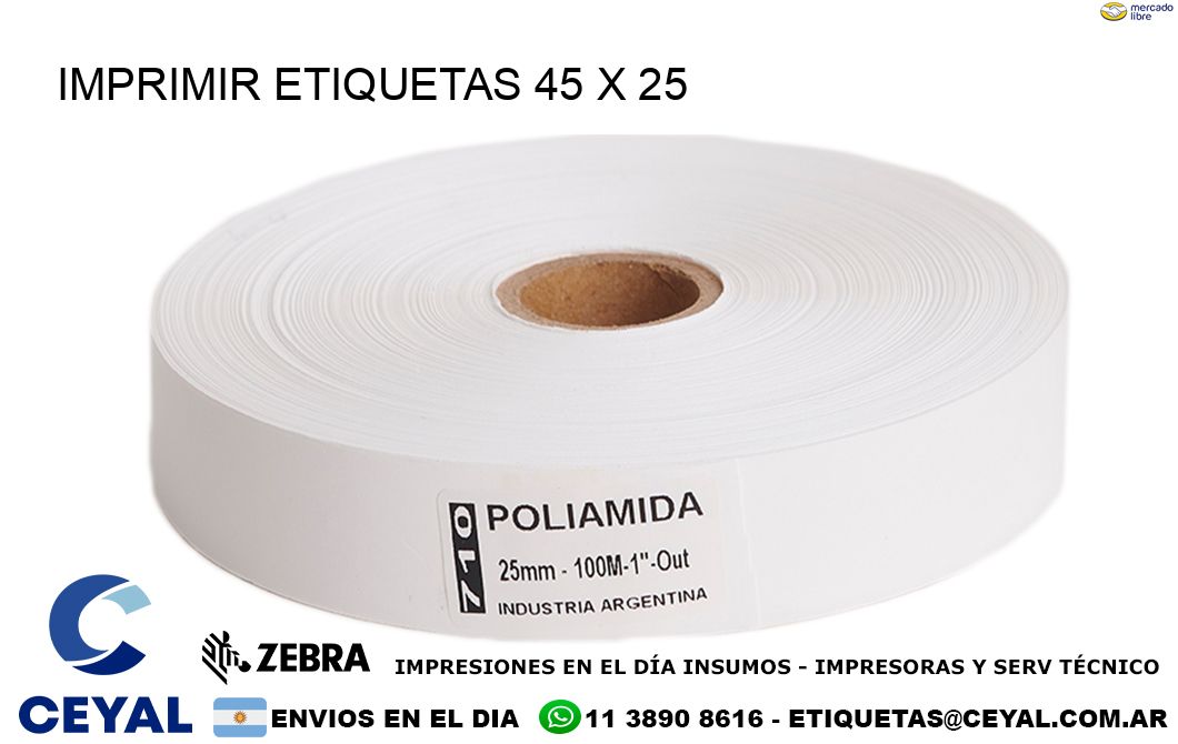 IMPRIMIR ETIQUETAS 45 x 25