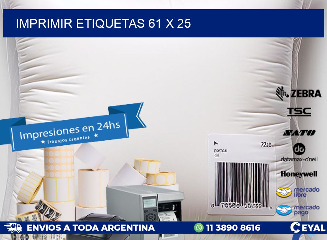 IMPRIMIR ETIQUETAS 61 x 25