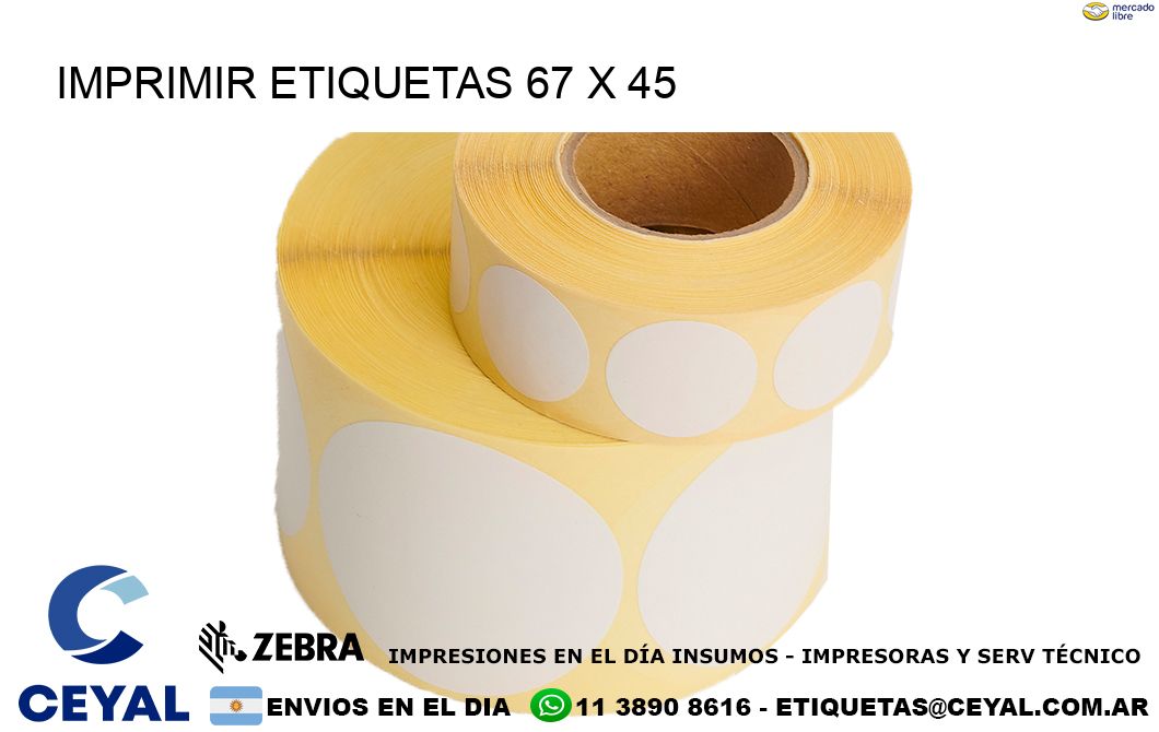 IMPRIMIR ETIQUETAS 67 x 45