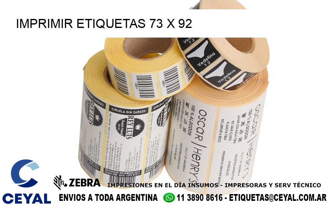 IMPRIMIR ETIQUETAS 73 x 92