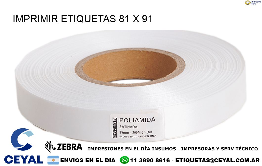 IMPRIMIR ETIQUETAS 81 x 91