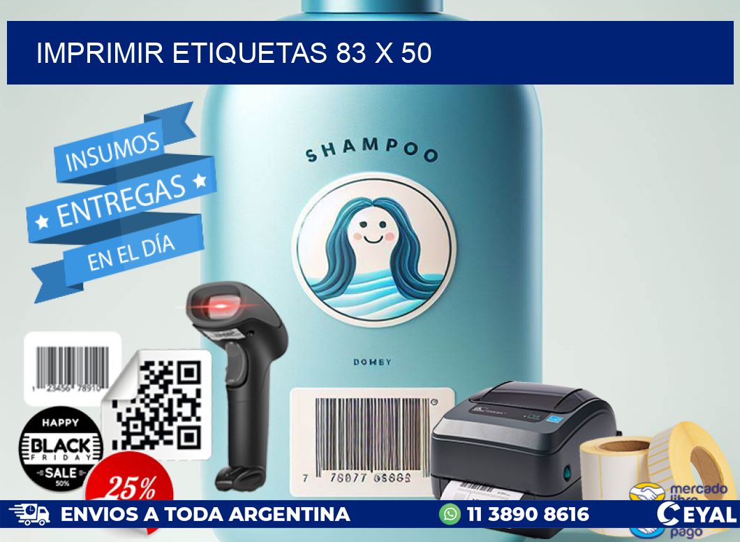 IMPRIMIR ETIQUETAS 83 x 50