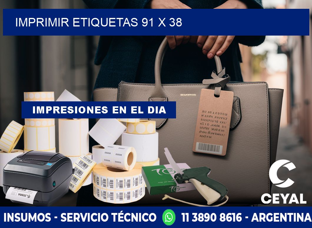 IMPRIMIR ETIQUETAS 91 x 38