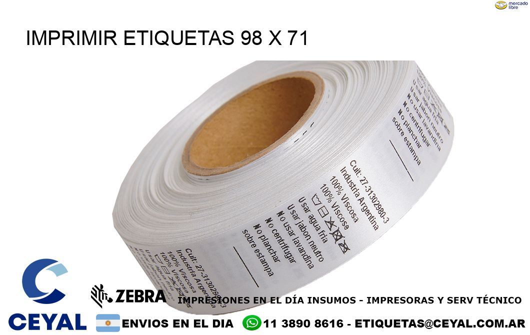 IMPRIMIR ETIQUETAS 98 x 71