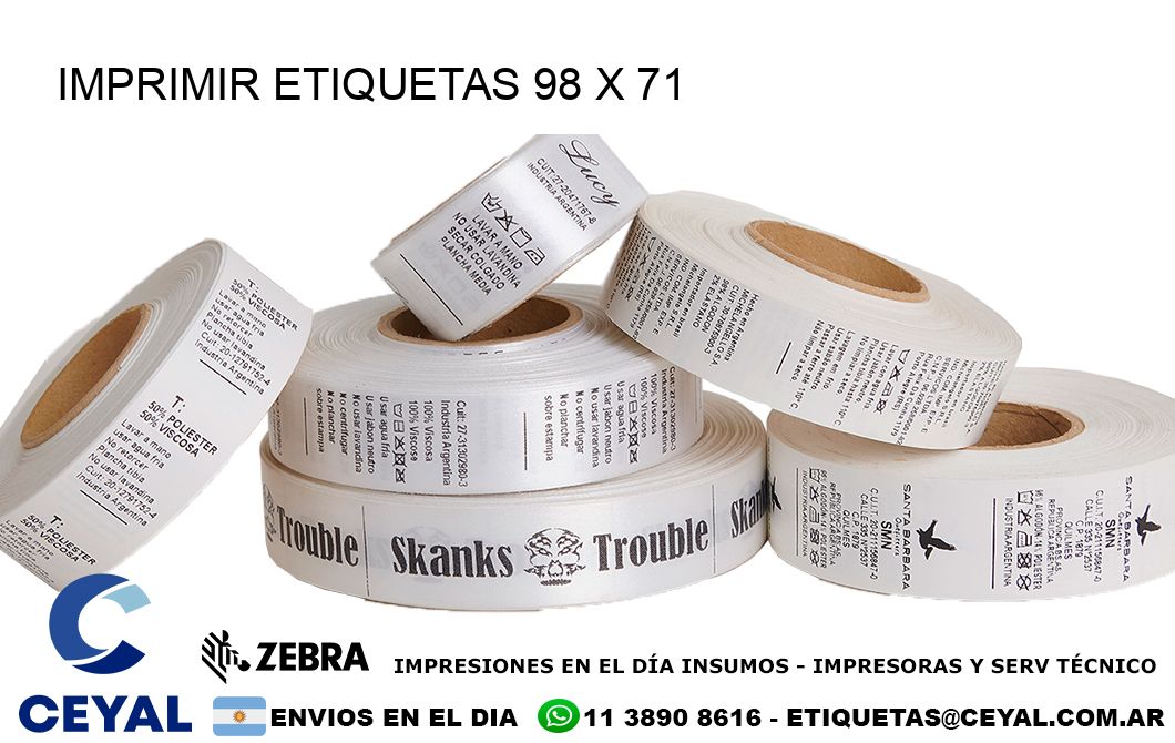 IMPRIMIR ETIQUETAS 98 x 71