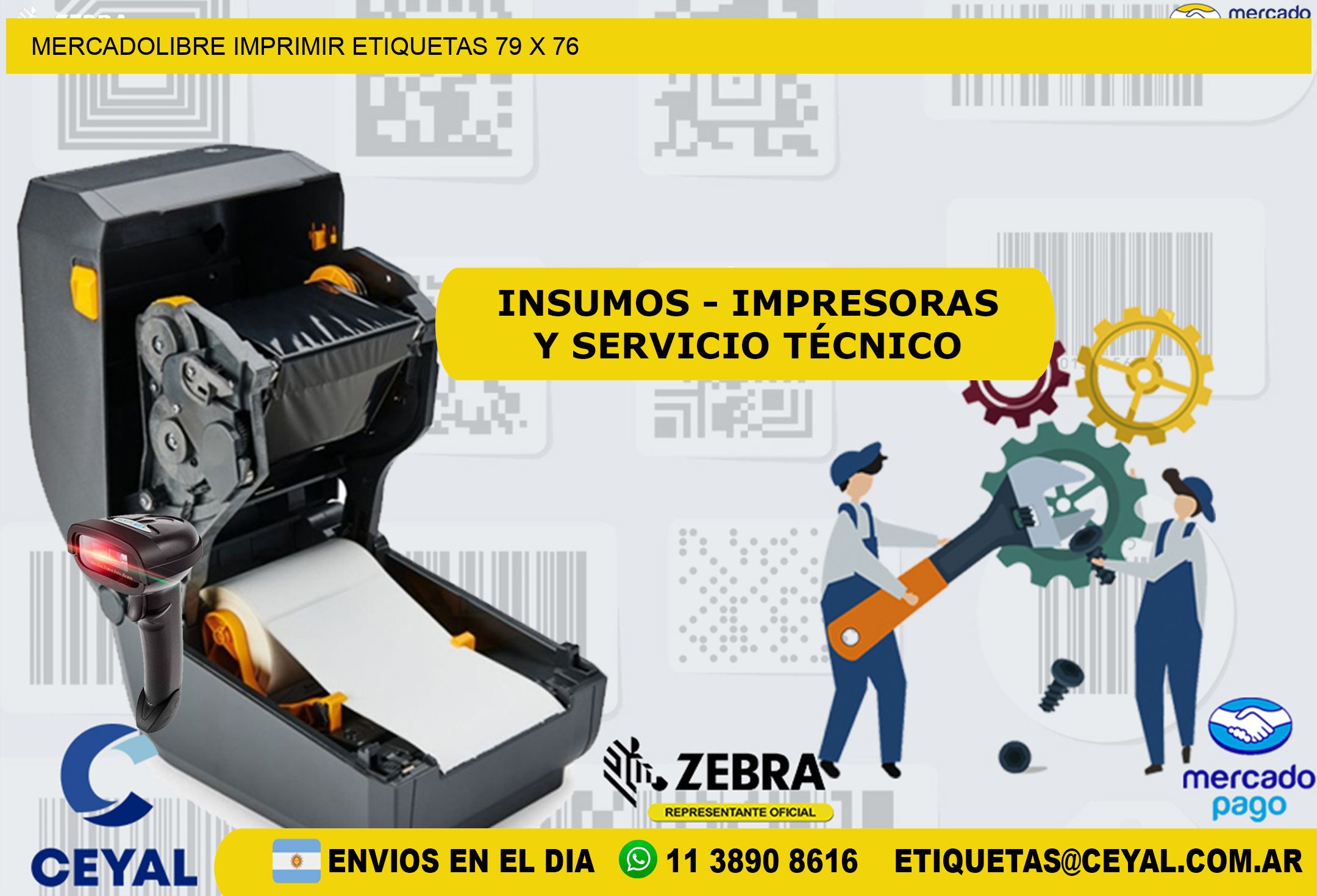 MERCADOLIBRE IMPRIMIR ETIQUETAS 79 x 76