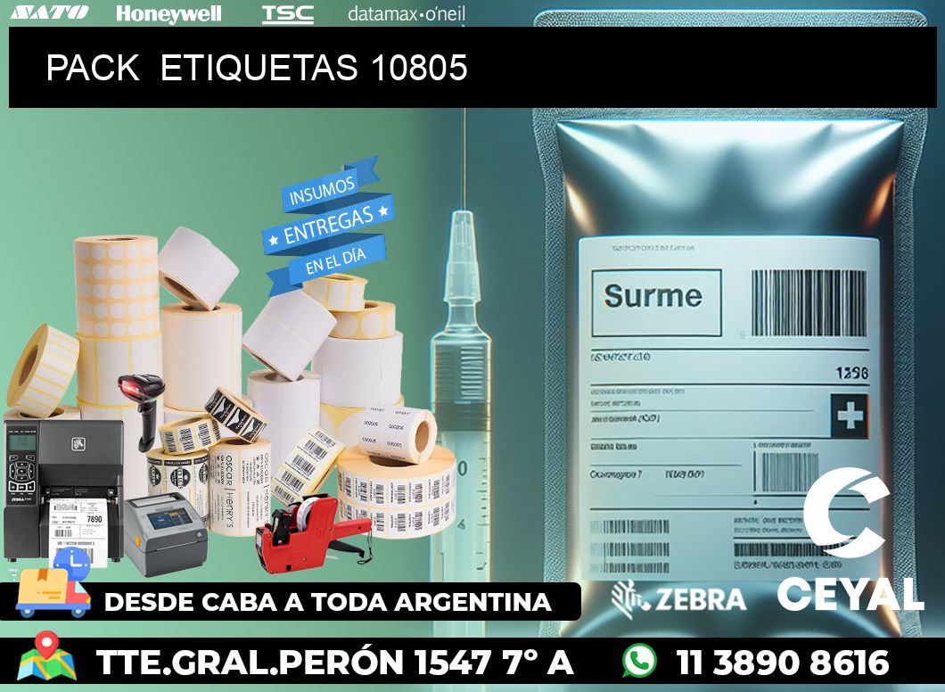 PACK  ETIQUETAS 10805