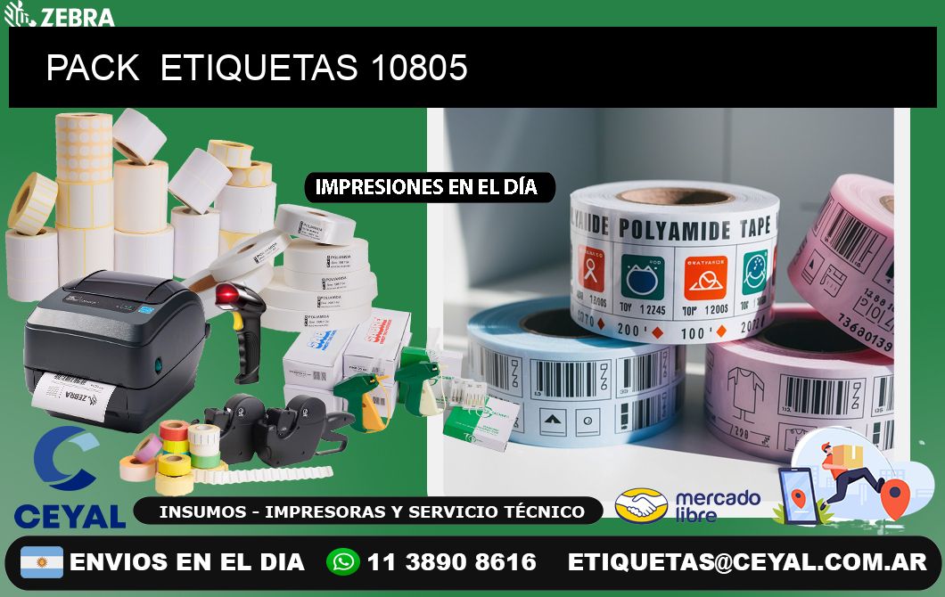 PACK  ETIQUETAS 10805