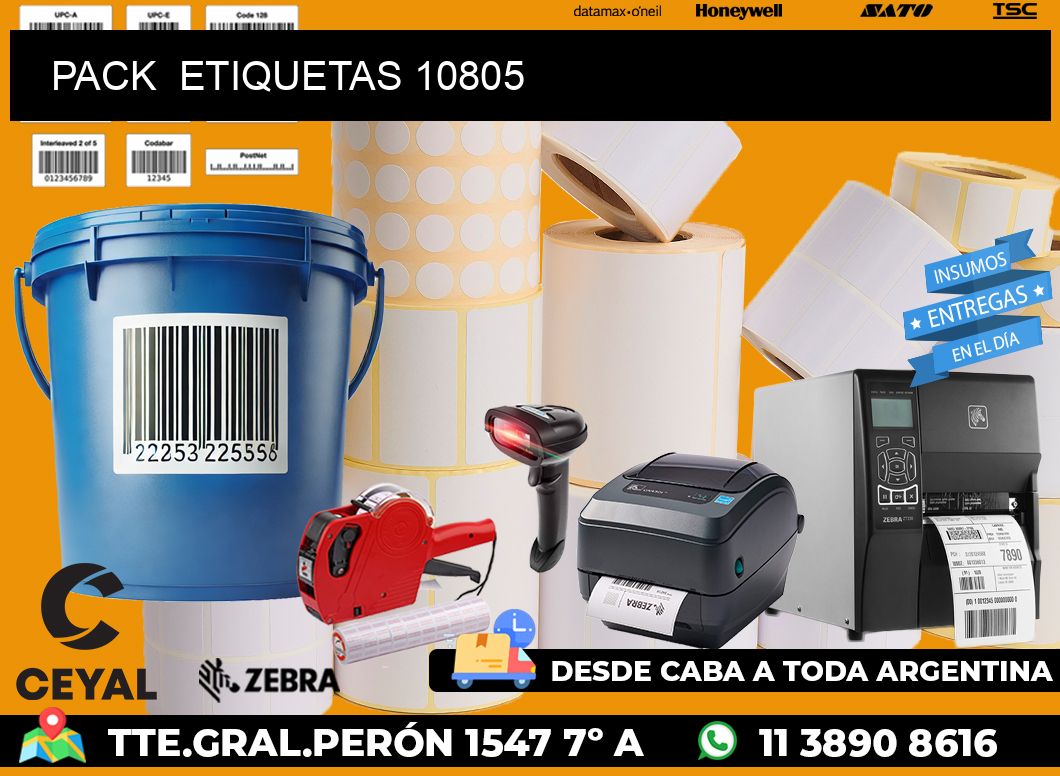 PACK  ETIQUETAS 10805