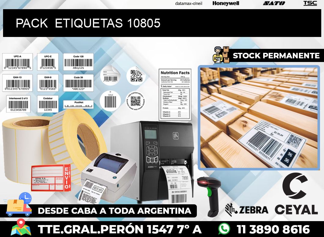 PACK  ETIQUETAS 10805