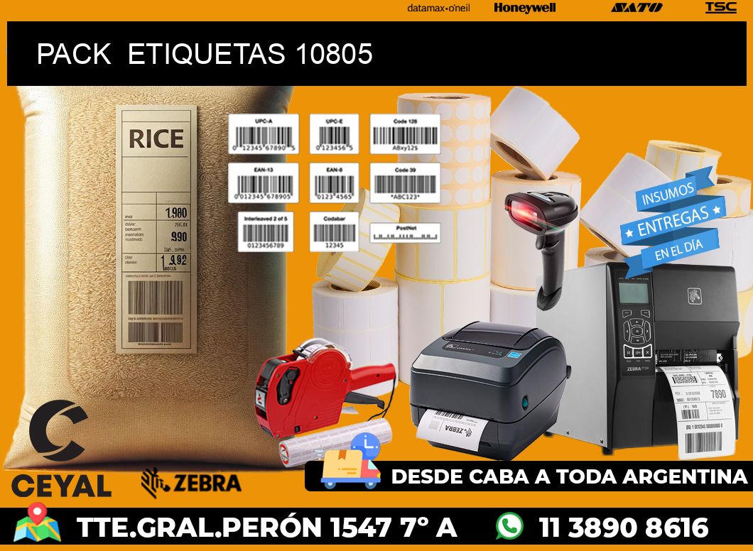 PACK  ETIQUETAS 10805