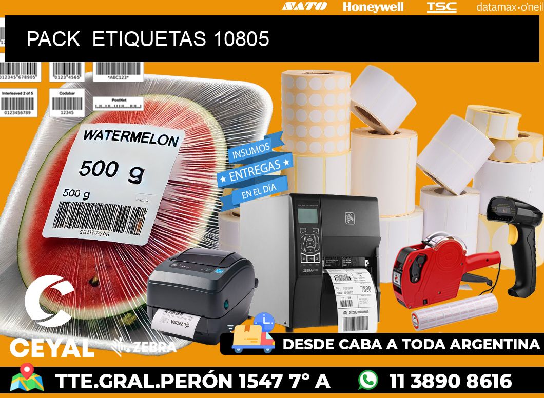 PACK  ETIQUETAS 10805