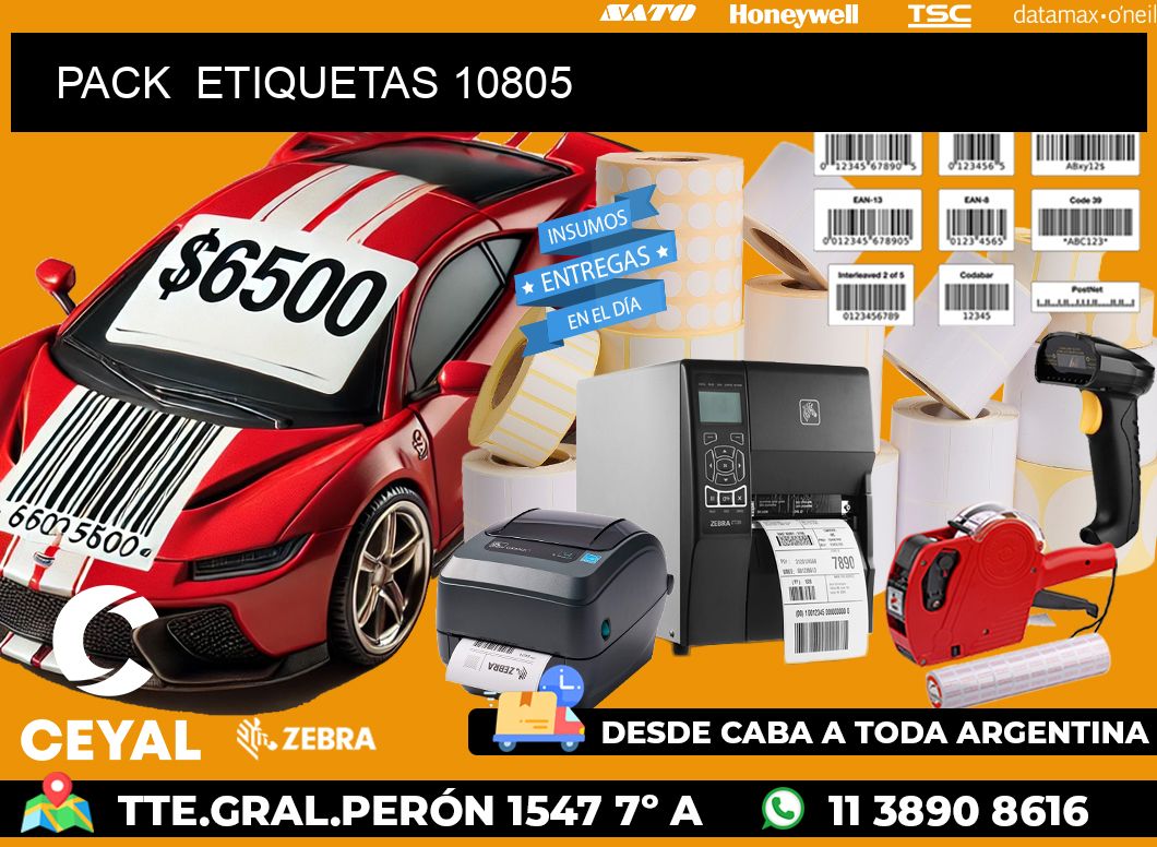 PACK  ETIQUETAS 10805