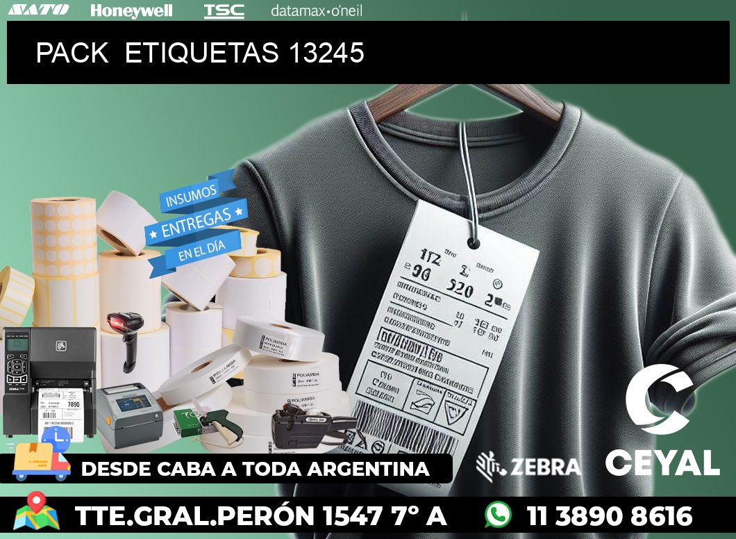 PACK  ETIQUETAS 13245