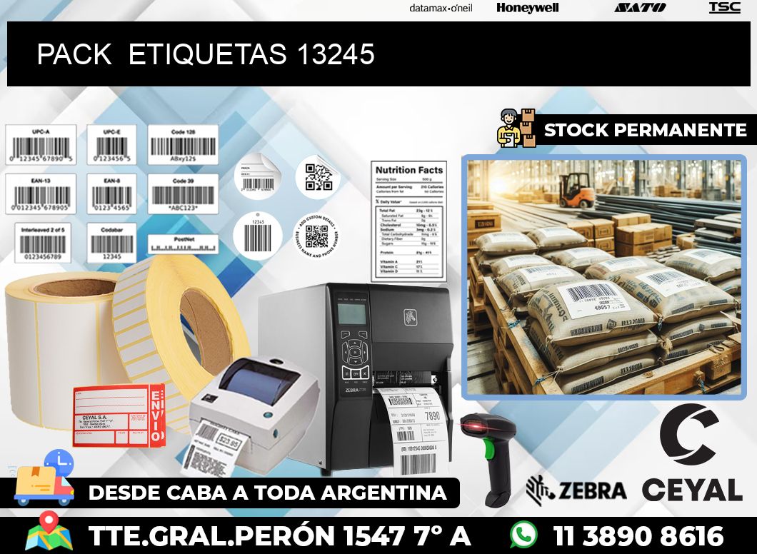 PACK  ETIQUETAS 13245