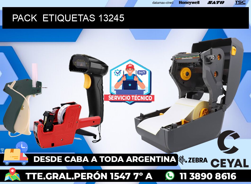 PACK  ETIQUETAS 13245