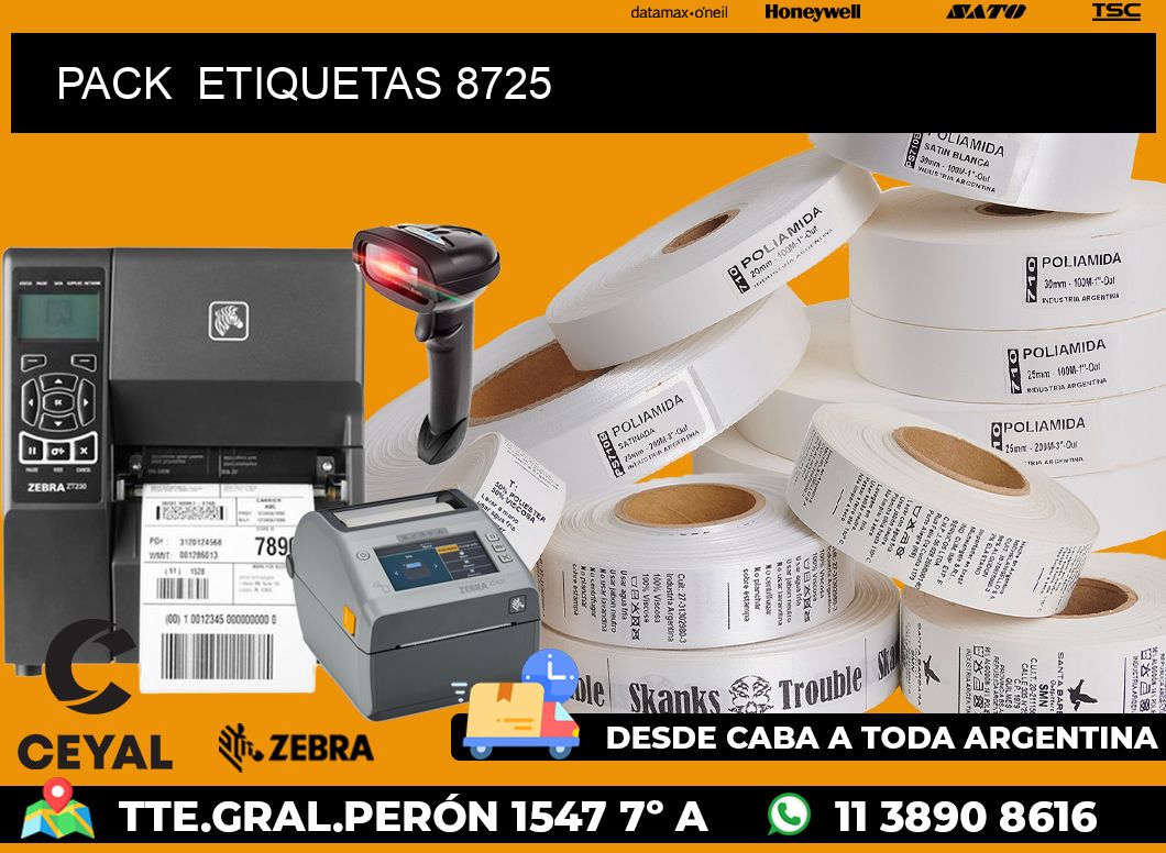 PACK  ETIQUETAS 8725