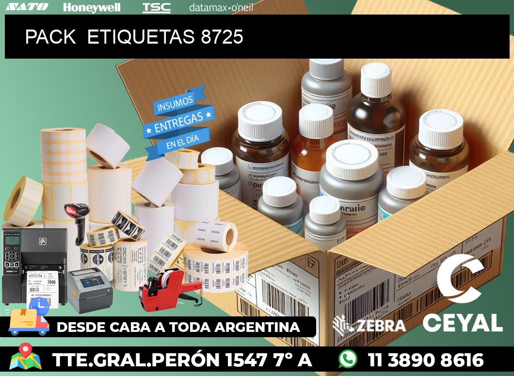 PACK  ETIQUETAS 8725