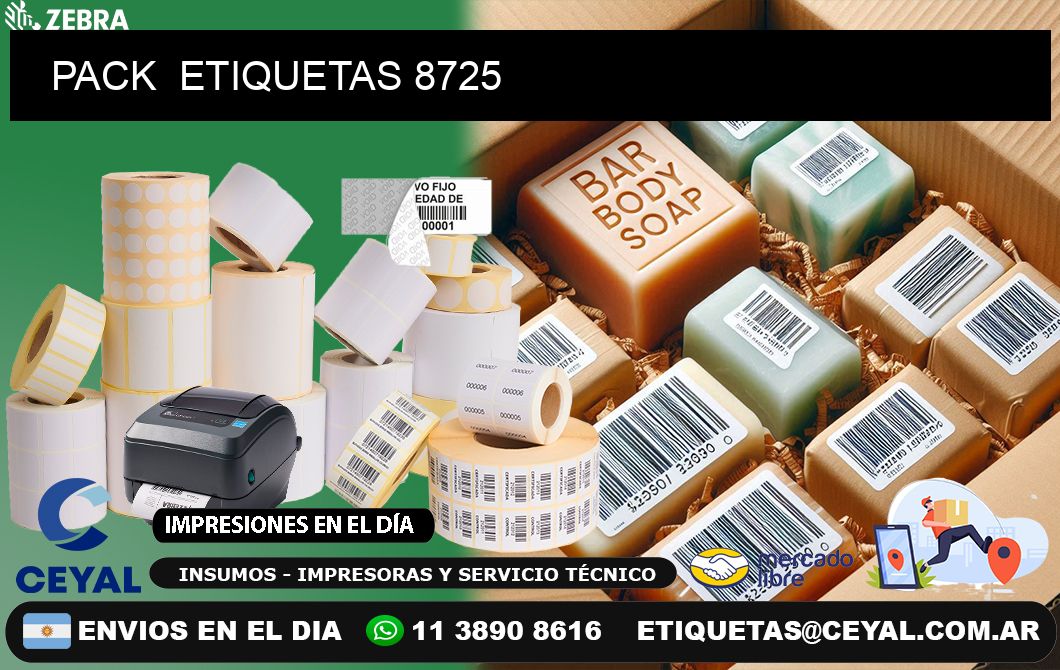 PACK  ETIQUETAS 8725