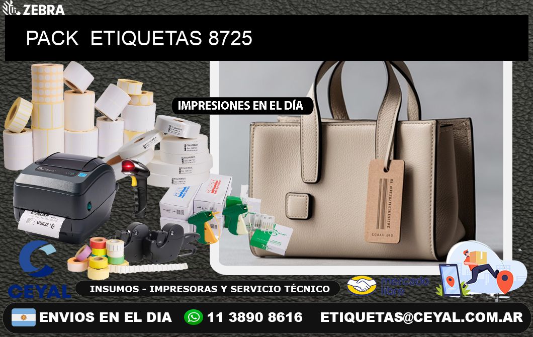 PACK  ETIQUETAS 8725