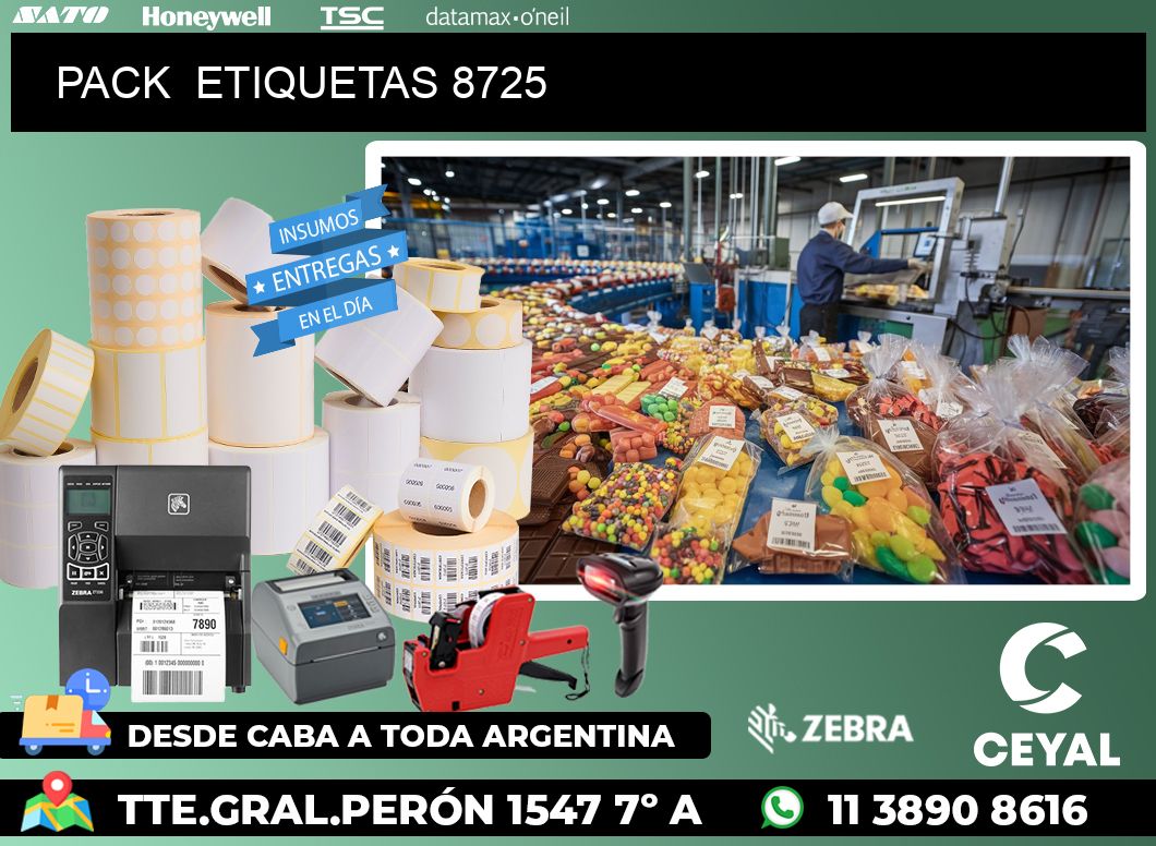 PACK  ETIQUETAS 8725