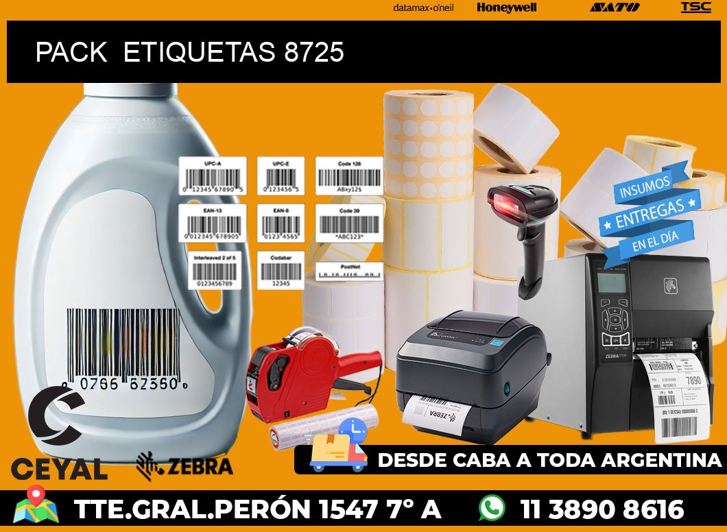 PACK  ETIQUETAS 8725