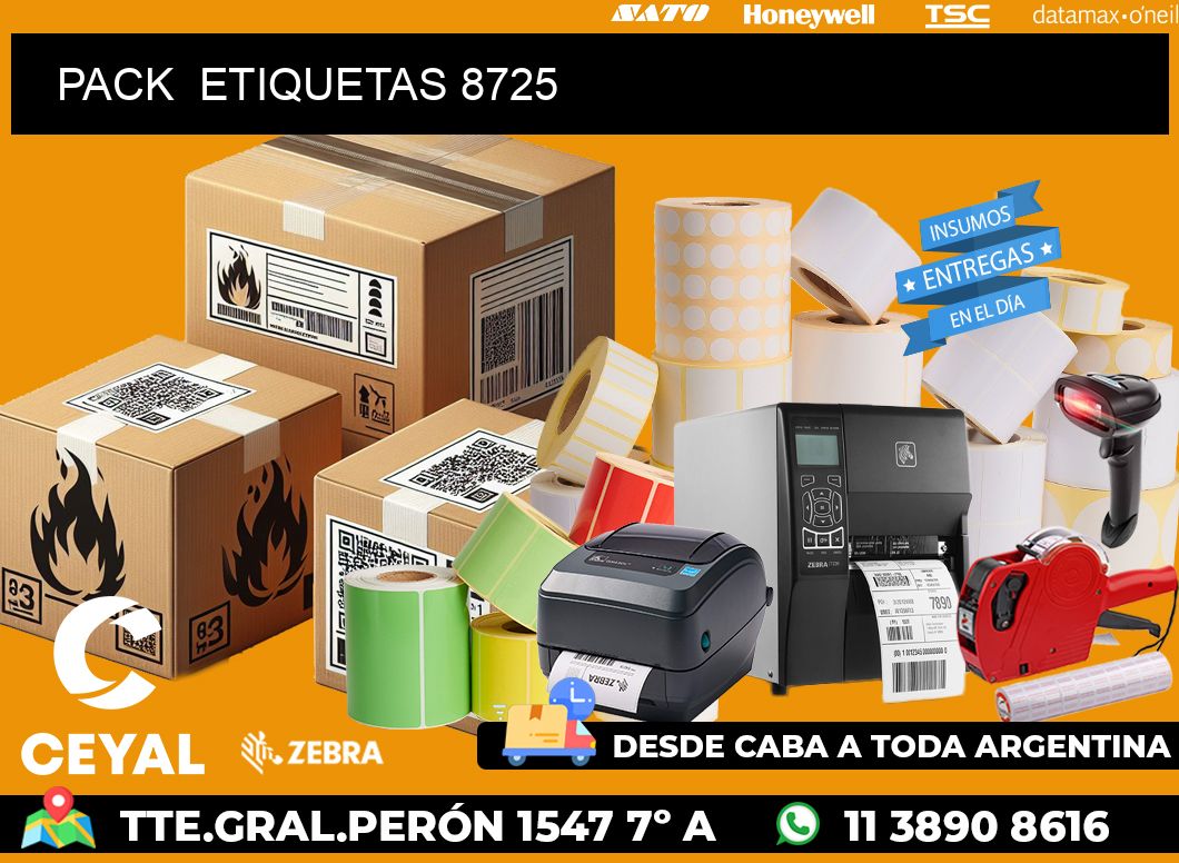 PACK  ETIQUETAS 8725