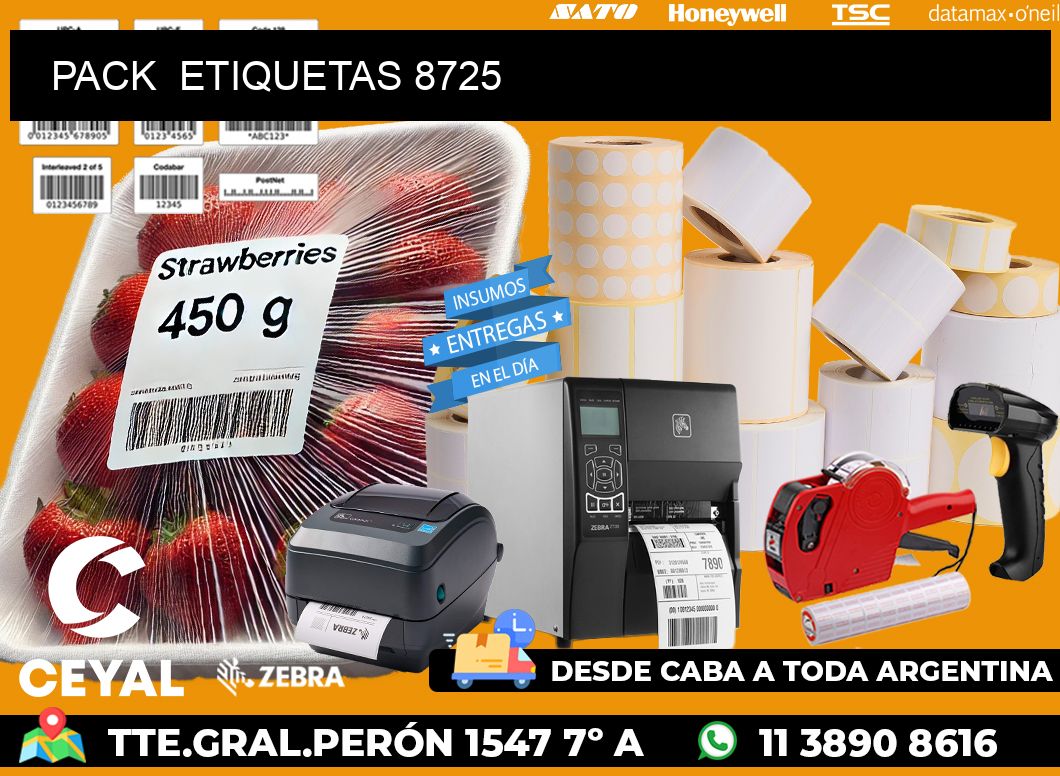 PACK  ETIQUETAS 8725