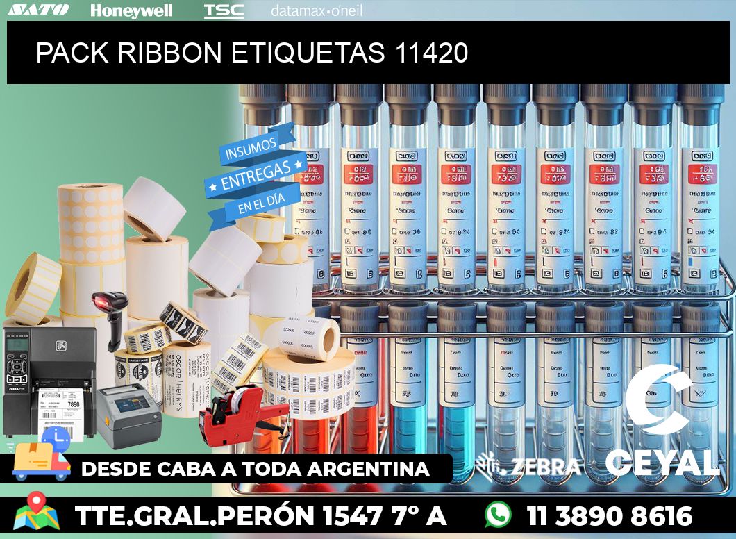 PACK RIBBON ETIQUETAS 11420